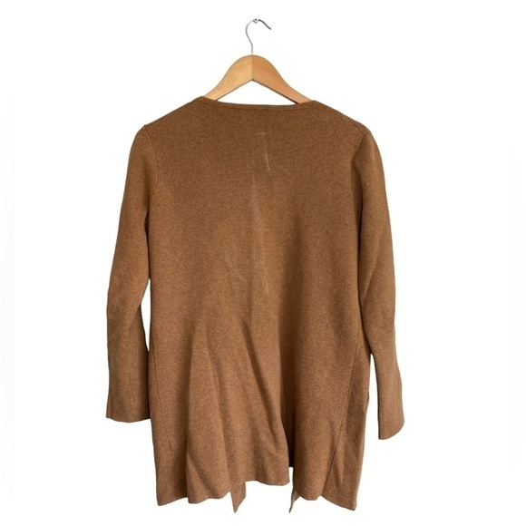 J. Crew Factory Camel Tan Oversized Sweater Blazer Soft Cozy Large Pockets Sz XS - Picture 2 of 11